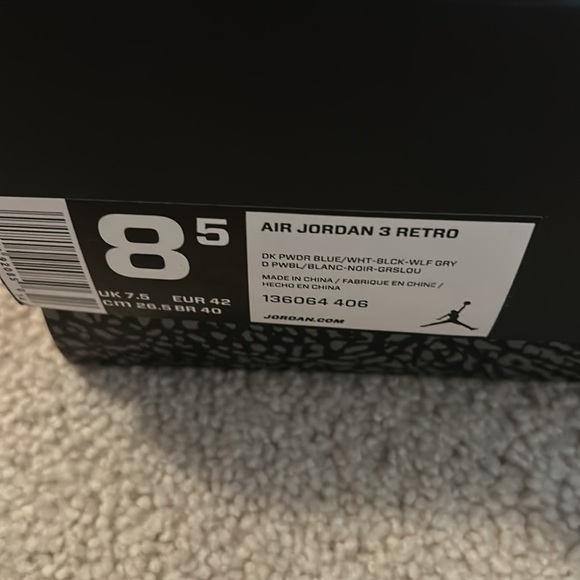 Air Jordan 3 retro men’s size 8.5 - Picture 9 of 9